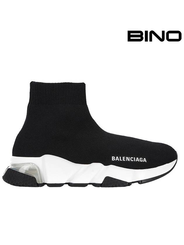 Luxury Balenciaga Trending 2026 Speed Trainer Clear Sole High Top Sneakers Black