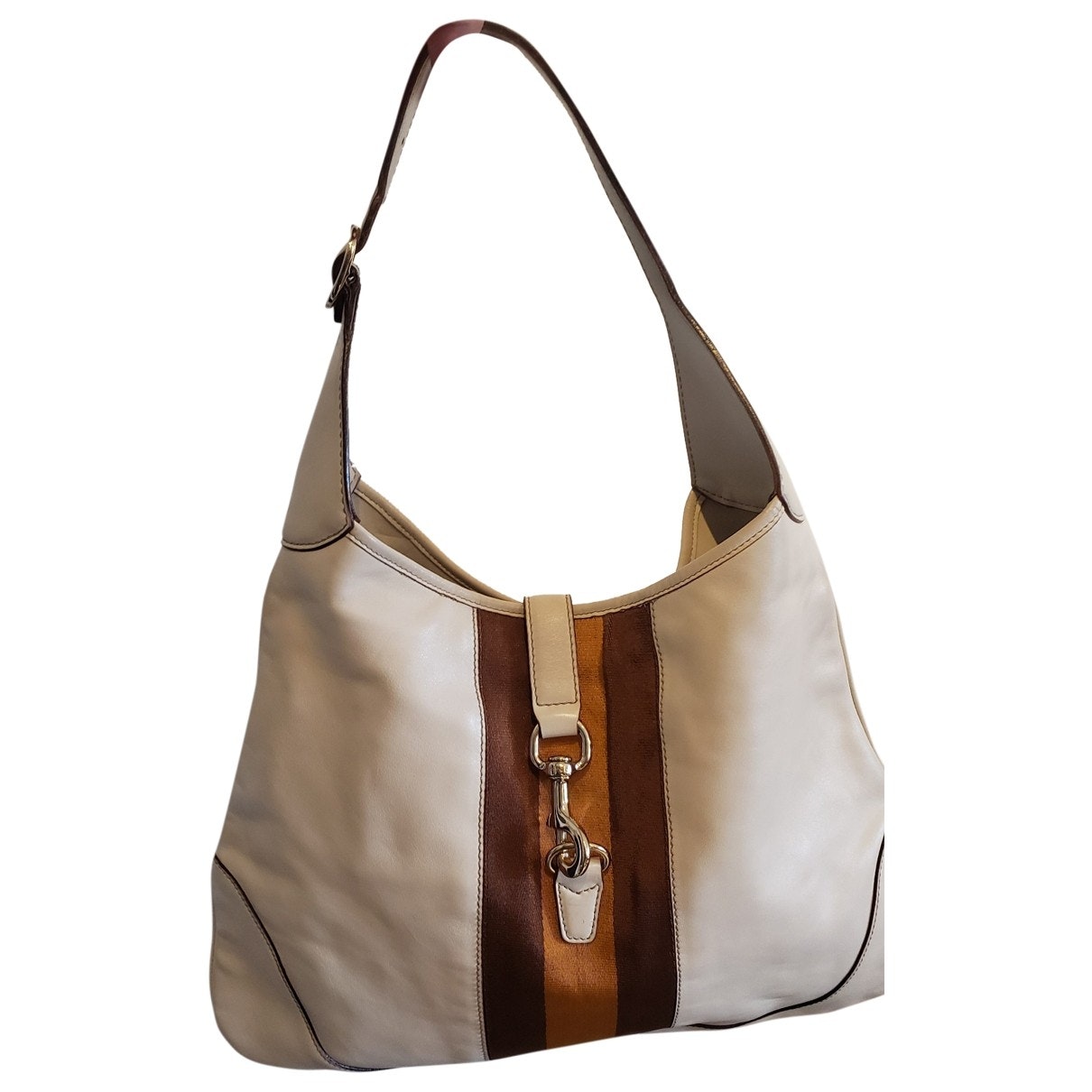 Gucci jackie    beige leather handbag