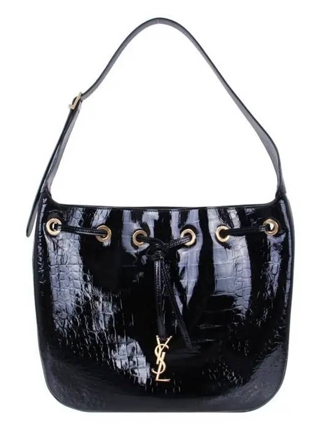 Luxury Saint Laurent Trending 2025 Paris VII Medium Embossed Shoulder Bag Black