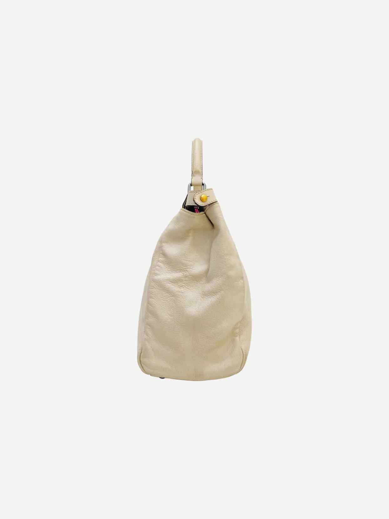 FENDI Peekaboo Off-white Top Handle