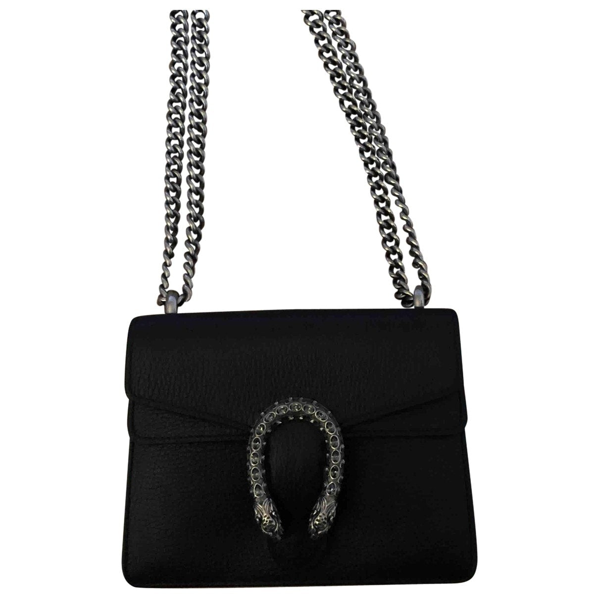Gucci dionysus black leather handbag