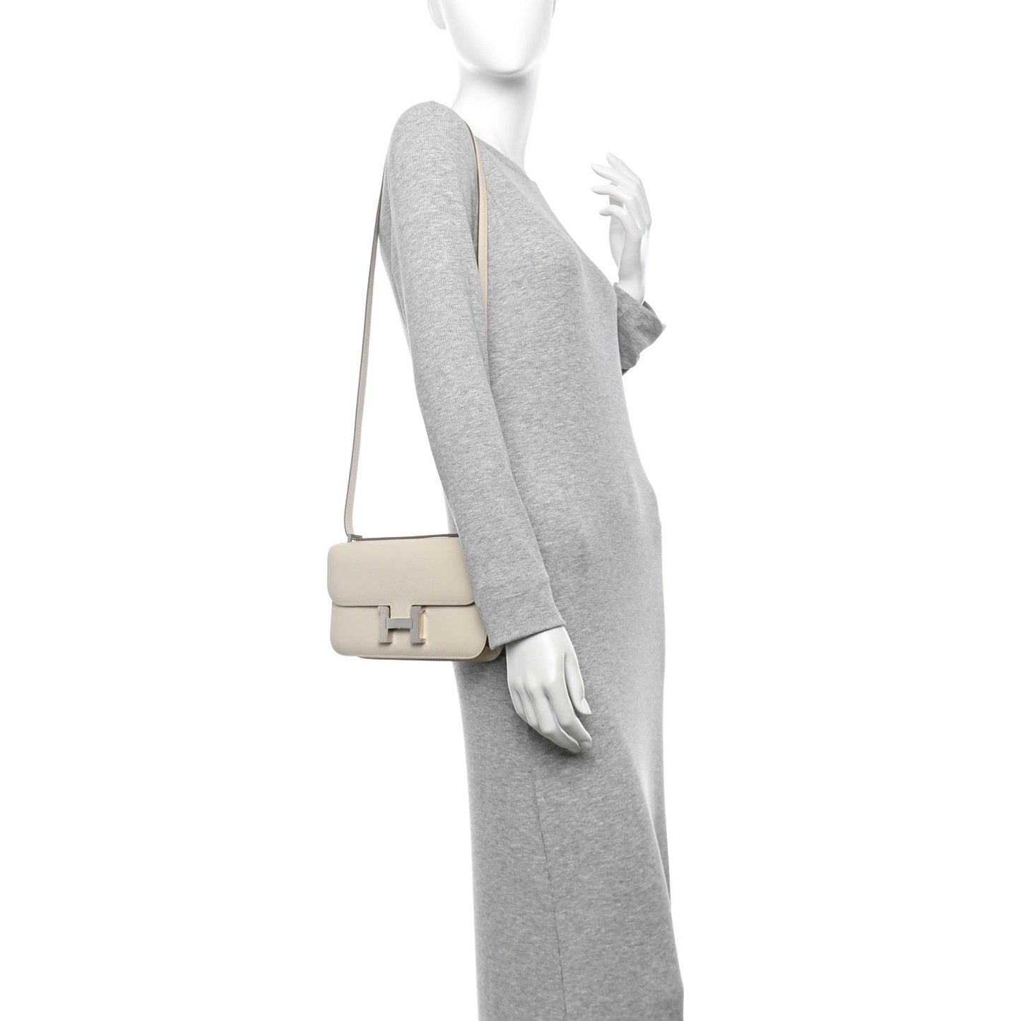 Hermes Epsom Constance Elan 25 Craie