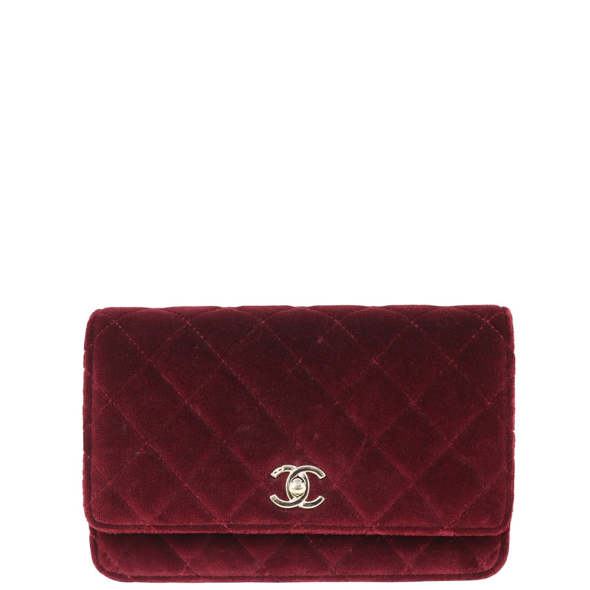 Chanel Pearl Crush Velvet Wallet on Chain