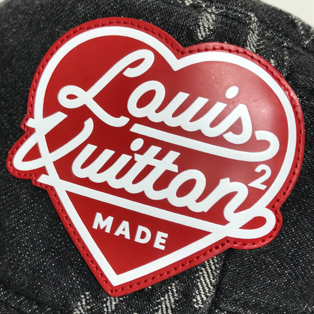 LOUIS VUITTON hat MP3244 cotton Black x white bonnet denim LV MADE Heart mens âM
