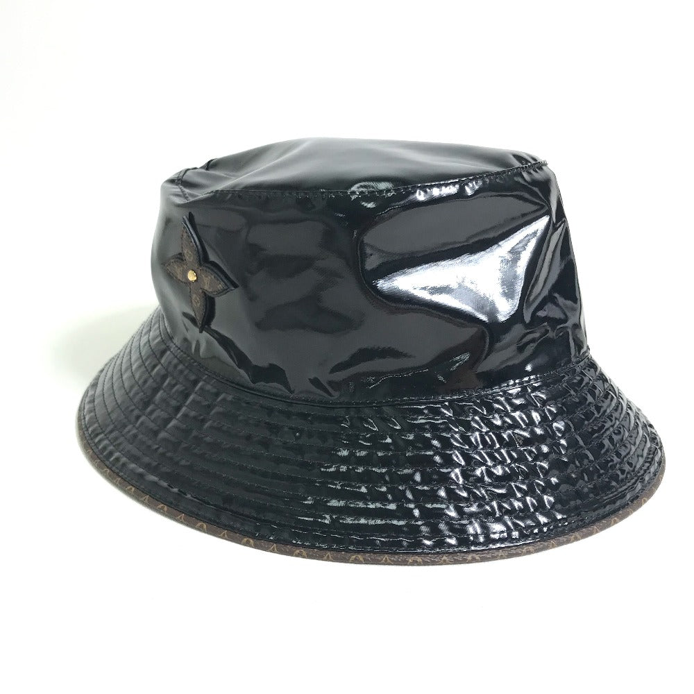 LOUIS VUITTON hat M77020 enamel black Monogram flower Bob Rainey Day unisex(Unisex)