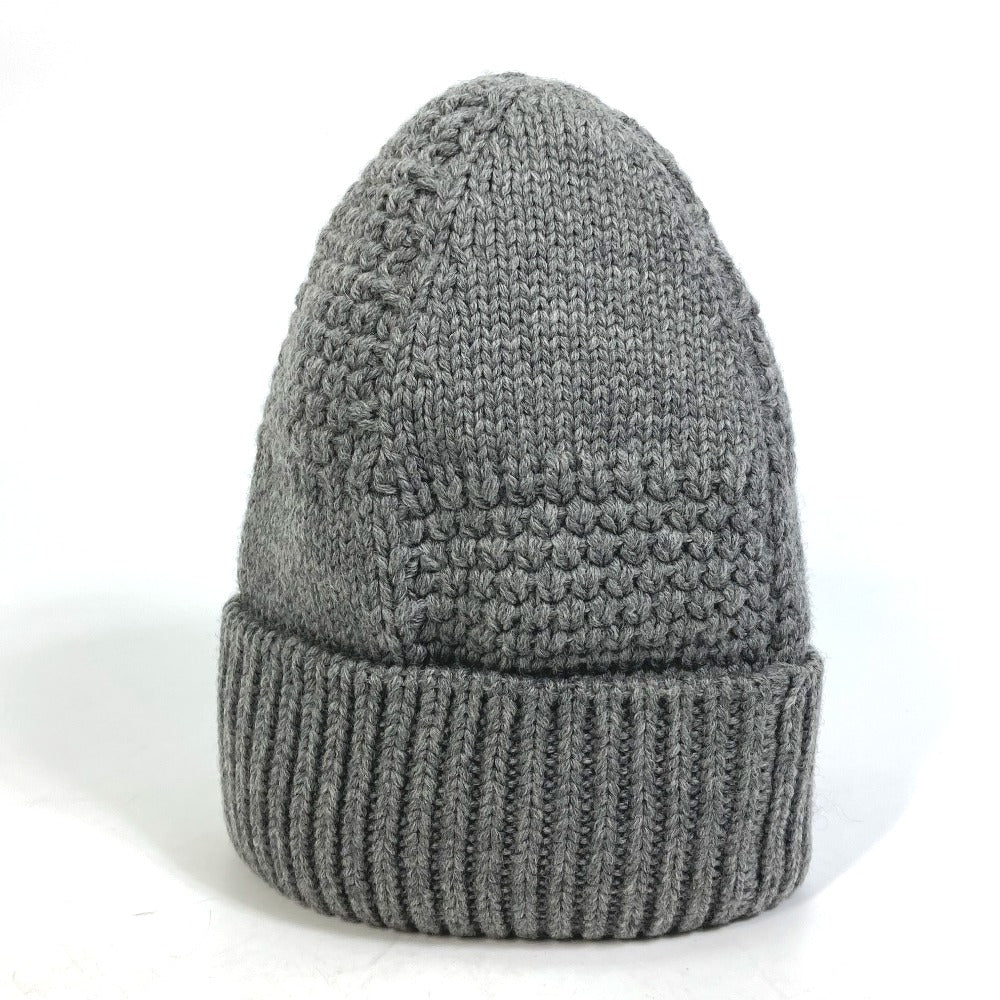 LOUIS VUITTON Knit hat M74404 wool gray Beanie knit cap Damier Bonnet Helsinki unisex(Unisex)