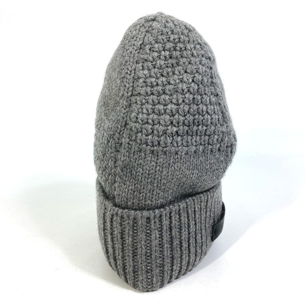 LOUIS VUITTON Knit hat M74404 wool gray Beanie knit cap Damier Bonnet Helsinki unisex(Unisex)