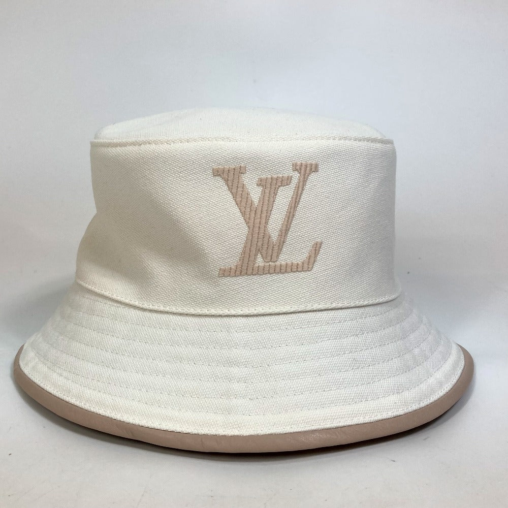 LOUIS VUITTON hat M77575 cotton white Apparel Bob LV Buddy Bucket Women M