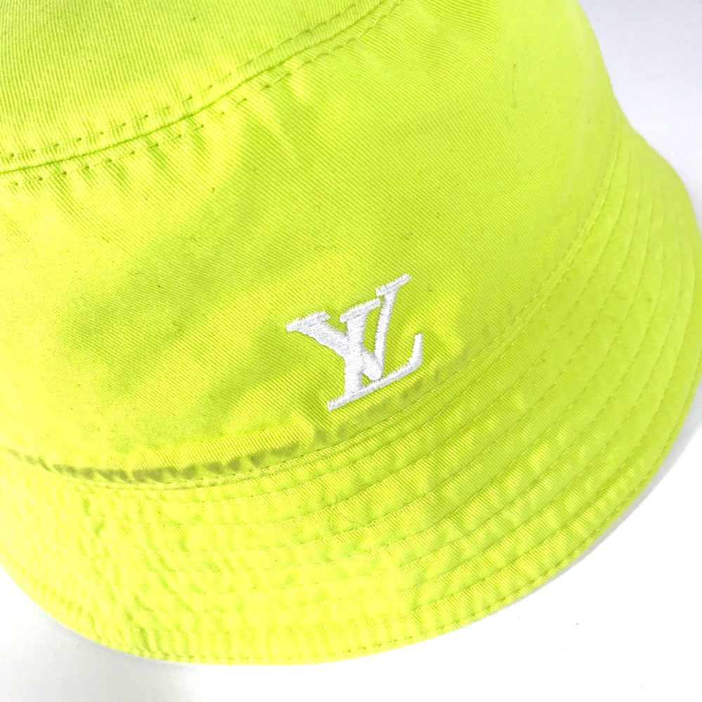 LOUIS VUITTON hat cotton yellow By color Bucket hat monogram neon mens L