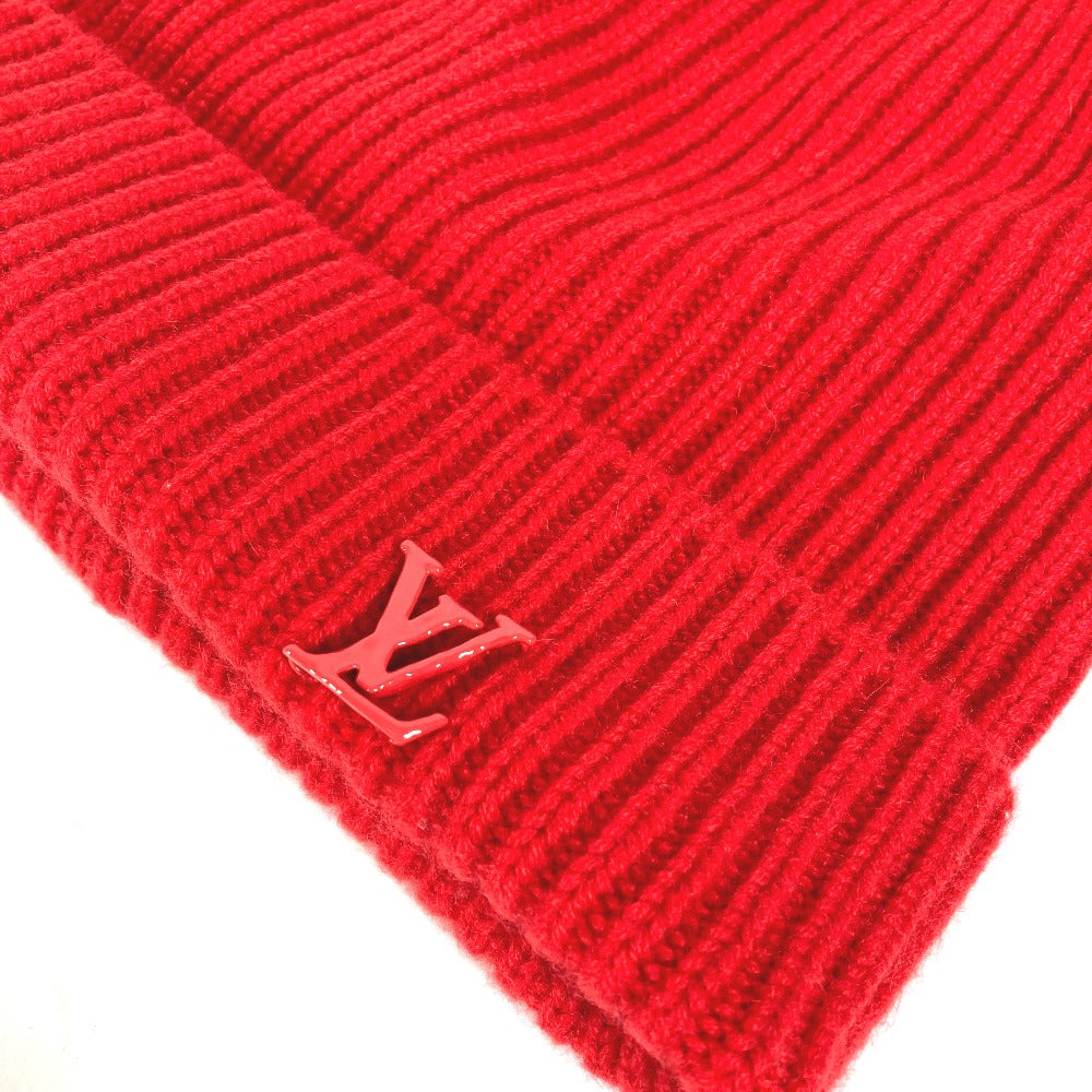 LOUIS VUITTON Knit hat cashmere Red LV logo Bonnet LV Ahead logo mens