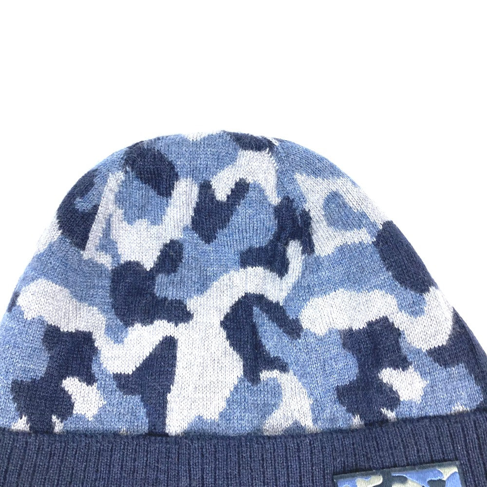 LOUIS VUITTON Knit hat M70725 wool blue beanie hat knit hat knit cap Camouflage camouflage mens