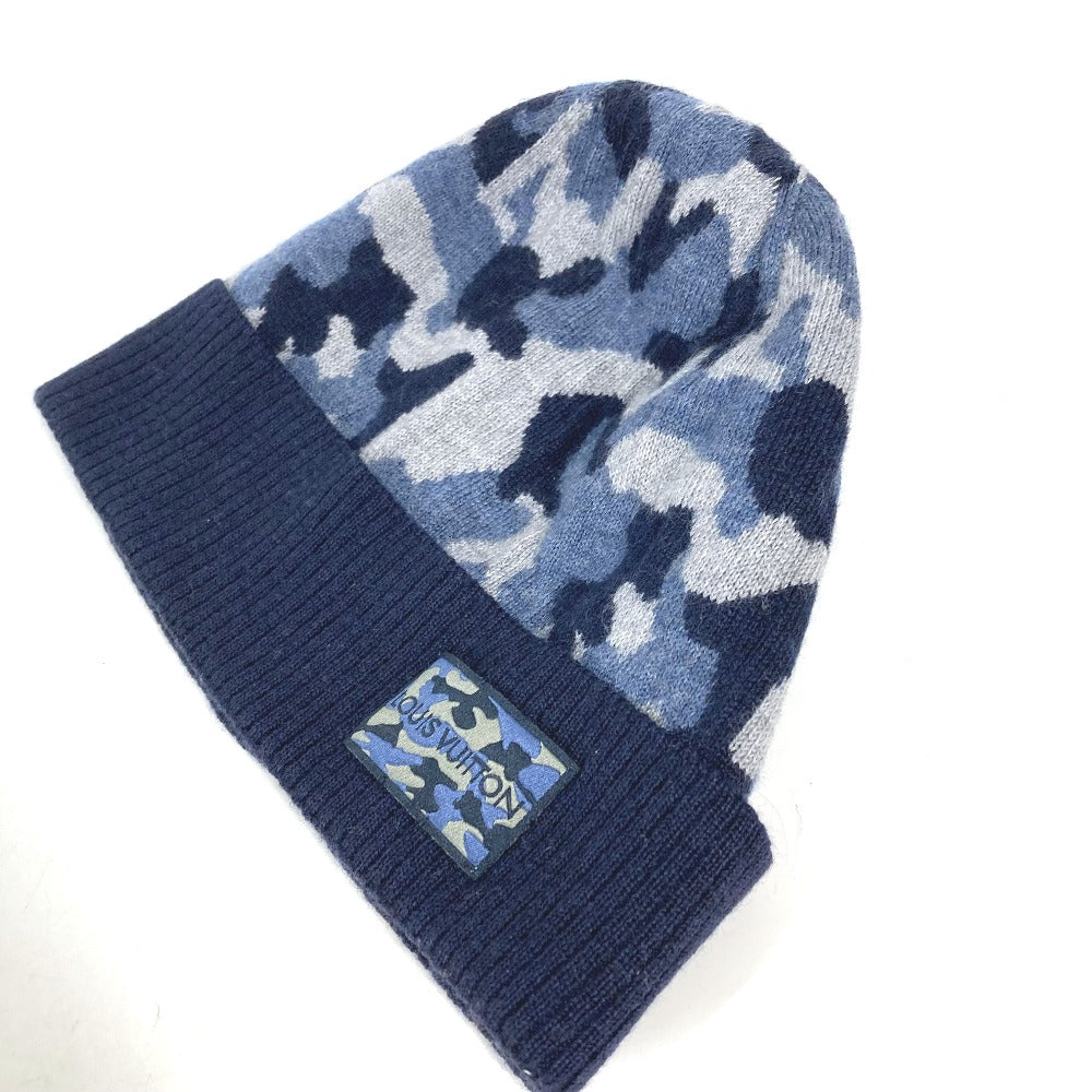 LOUIS VUITTON Knit hat M70725 wool blue beanie hat knit hat knit cap Camouflage camouflage mens