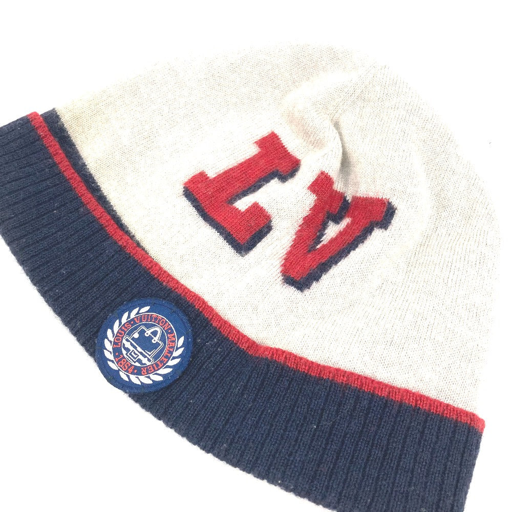LOUIS VUITTON Knit hat M70531 wool Navy 1854 LV logo mens