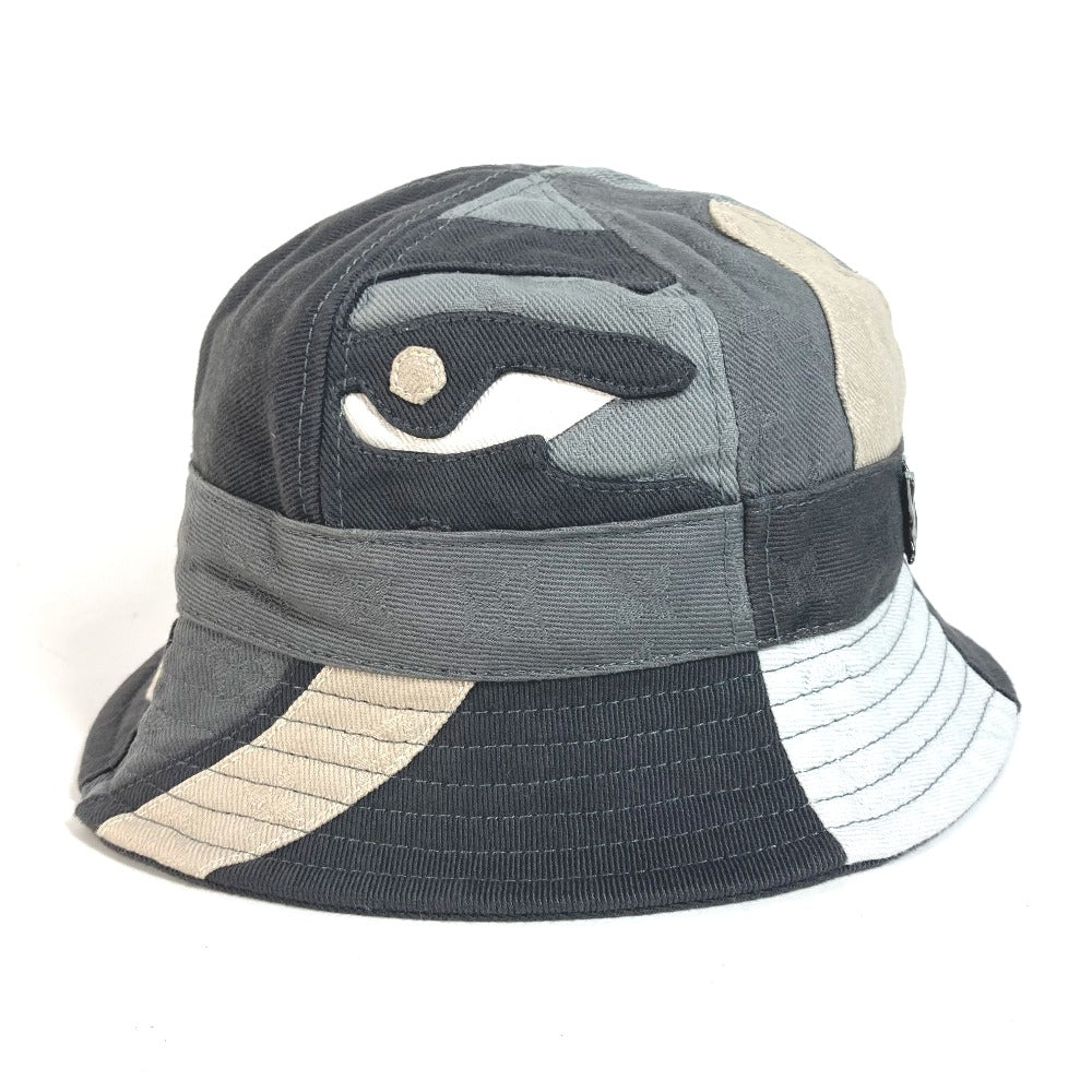 LOUIS VUITTON hat M7186L cotton gray LV Bucket Hat Portrait mens