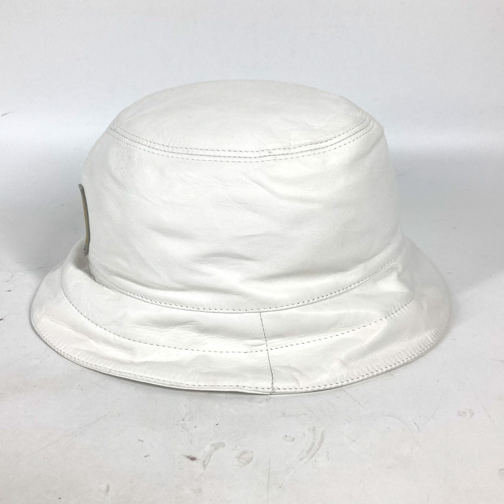 LOUIS VUITTON hat leather white LVCUP Louis Vuitton Cup logo