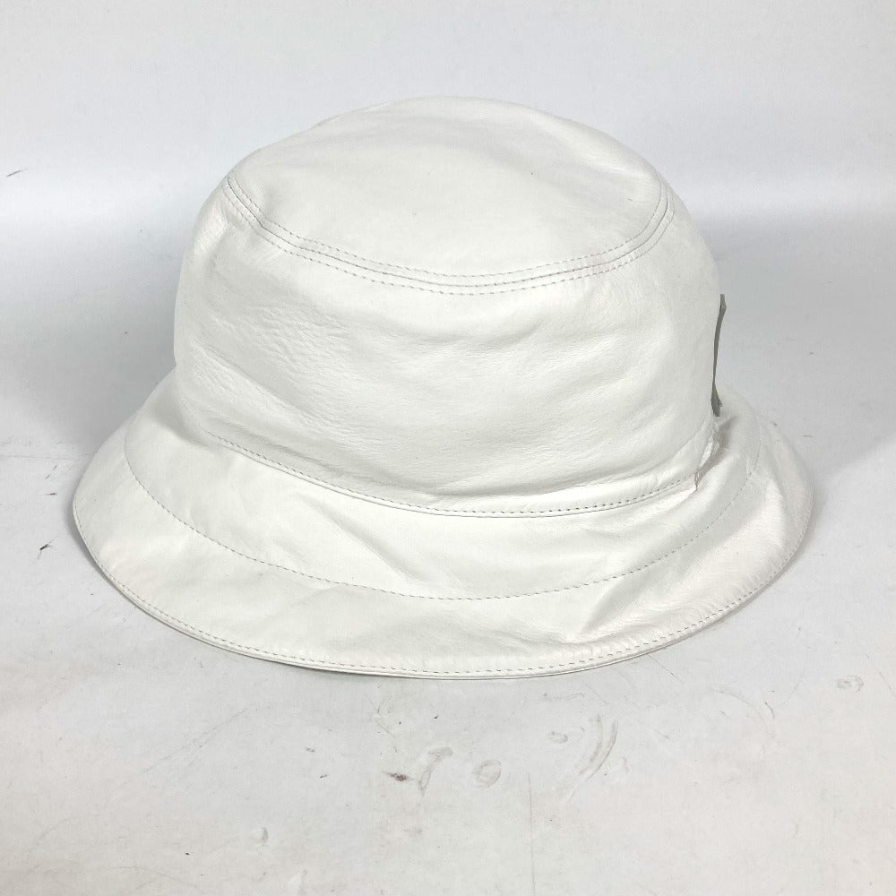 LOUIS VUITTON hat leather white LVCUP Louis Vuitton Cup logo