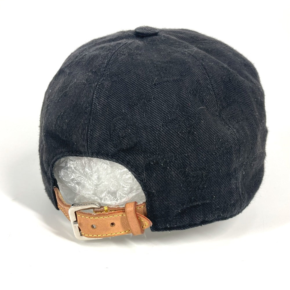 LOUIS VUITTON cap M76745 cotton black cap monogram essential