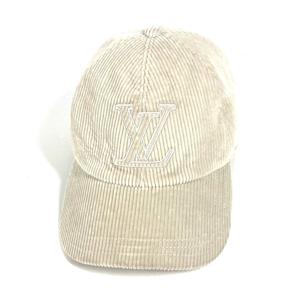 LOUIS VUITTON cap M7752L cotton gray Cap LV Signature Corduroy L