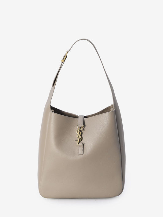 Luxury Saint Laurent Trending 2025 Women's Large Le 5 À 7 Dusty Leather Bag in Grey | 753837AAAUQ
