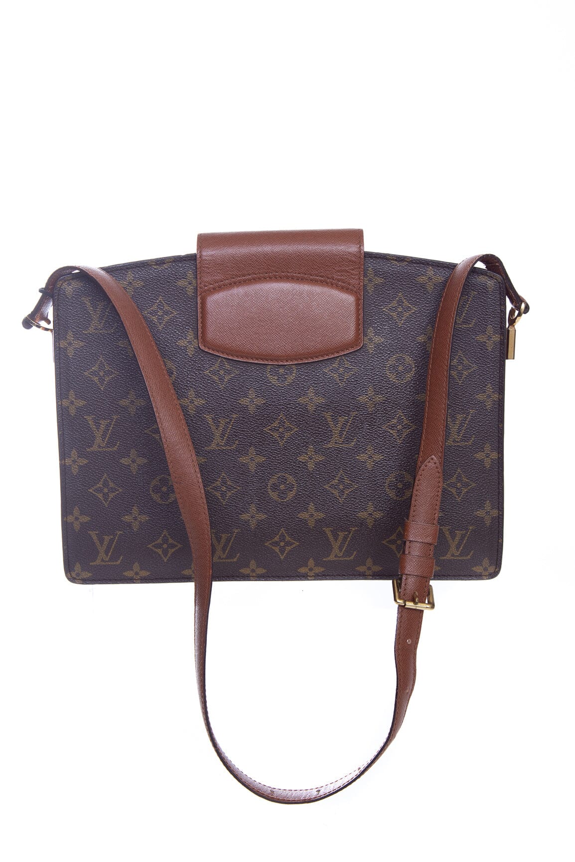 Louis Vuitton  1993 Brown Canvas Monogram Courcelles Handbag