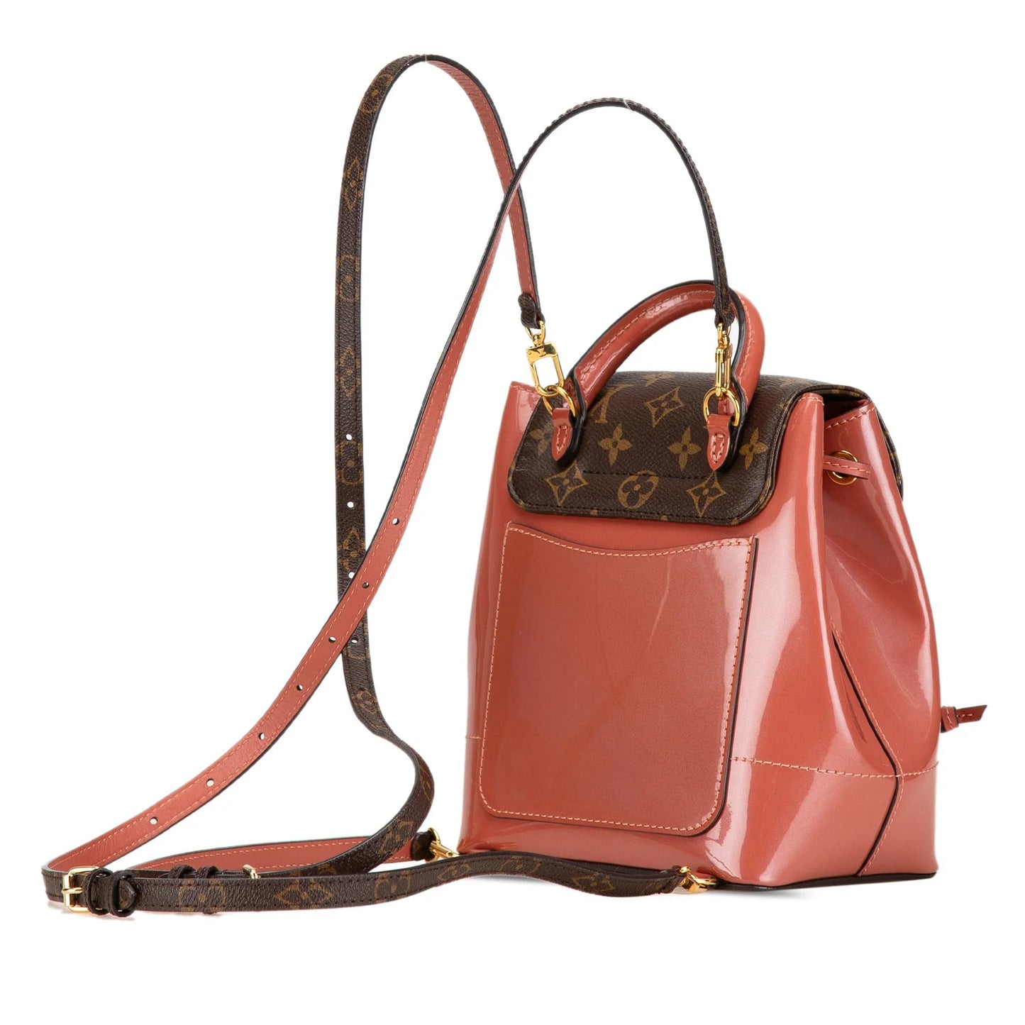 Pink Louis Vuitton Monogram Vernis Hot Springs Backpack
