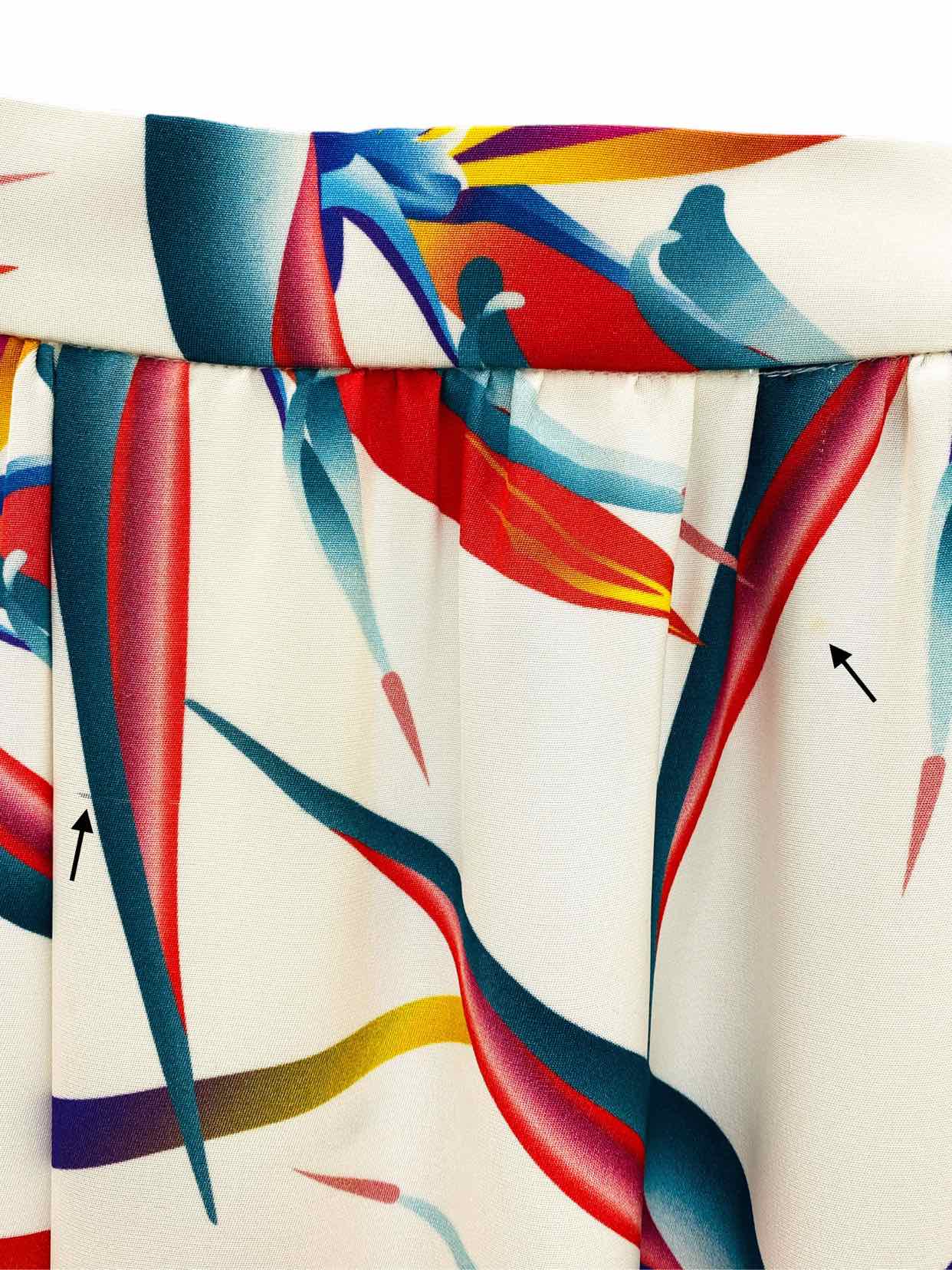 FENDI White Multicolor Printed Size US 6 Midi Skirt