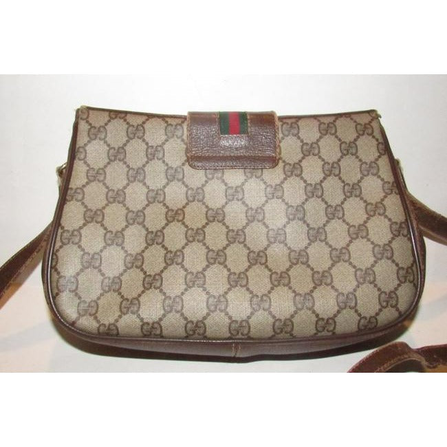 Gucci Leather Canvas Shoulder Bag