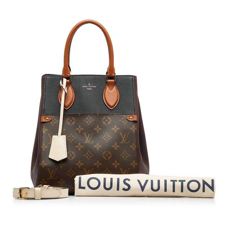 Louis Vuitton Monogram Foldtott MM Handbag 2WAY M45409 Wine Red PVC Leather Louis Vuitton