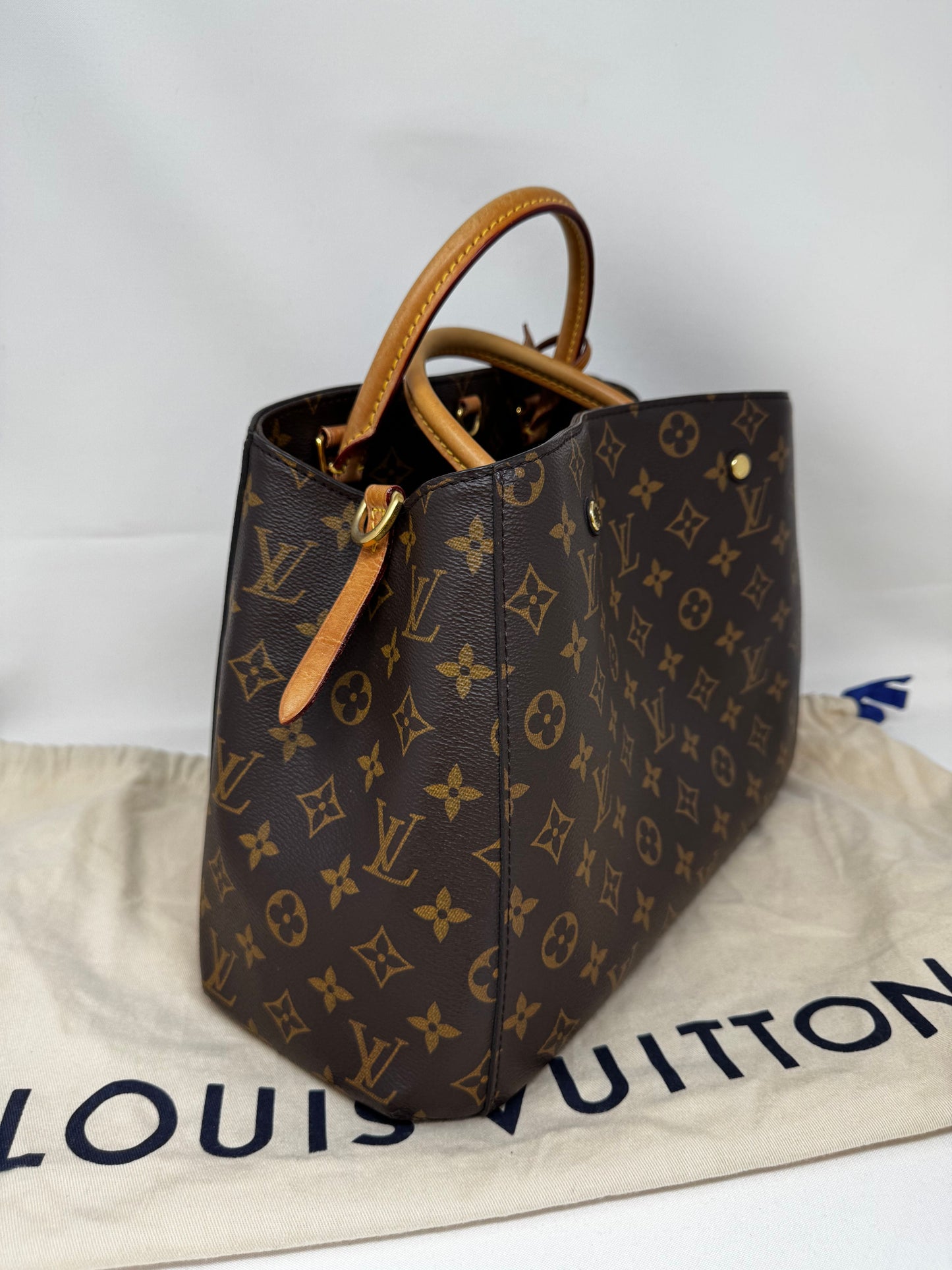 Louis Vuitton 2014 Monogram Montaigne MM Satchel | Brown B20-42