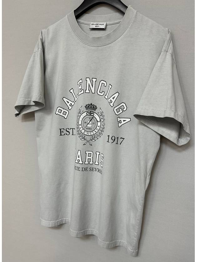 Luxury Balenciaga Trending 2026 College 1917 Short Sleeve T Shirt 100