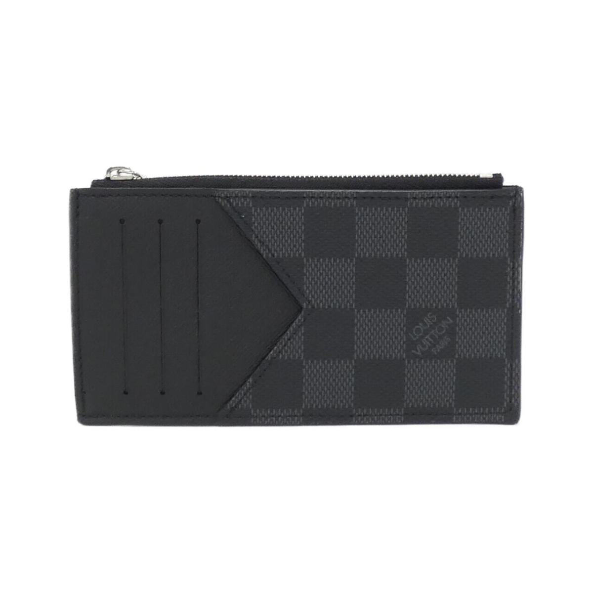 Louis Vuitton Damier Graphite Coin Card Her N64038 Coin & Card Case