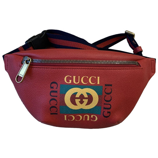 Gucci red leather bag