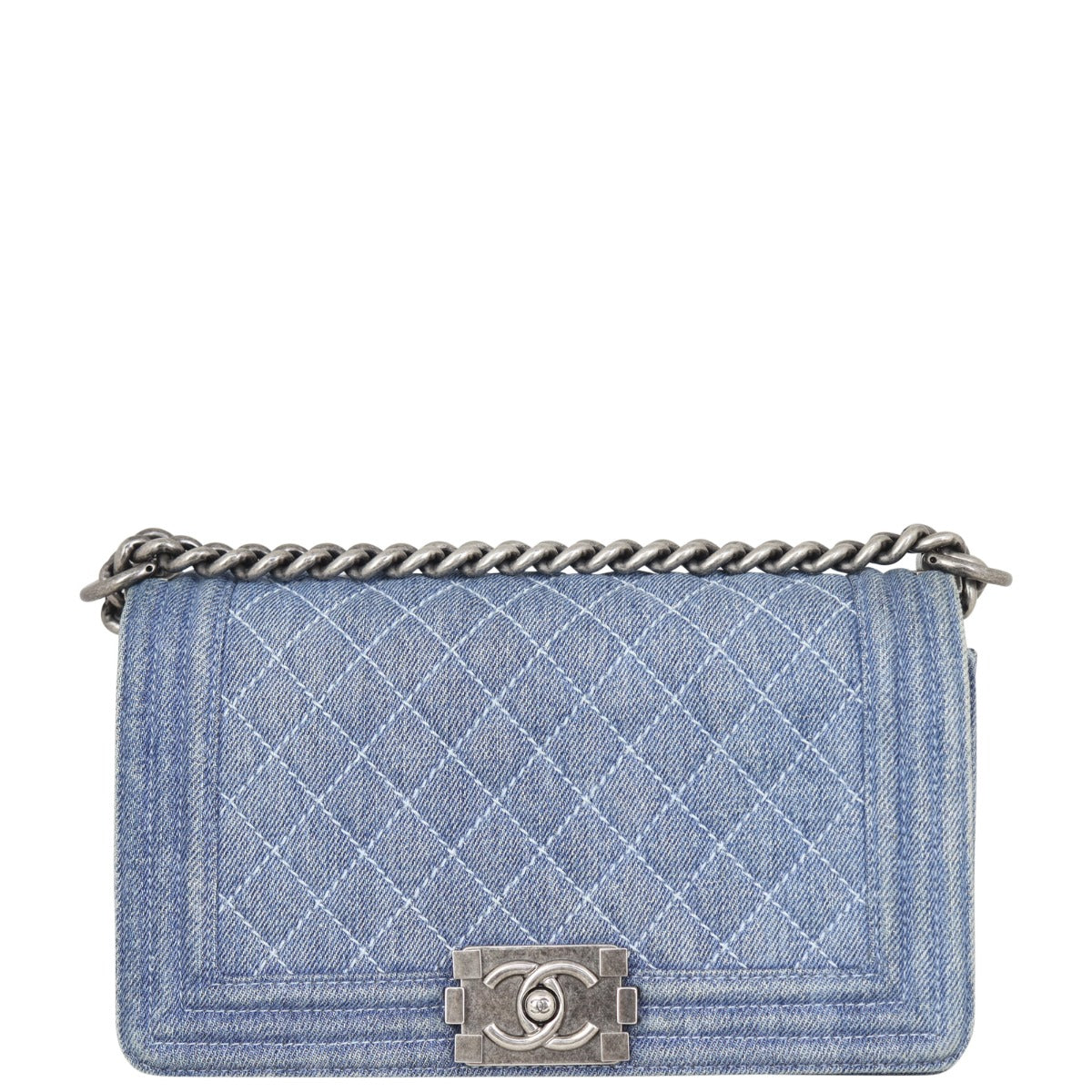 Chanel Boy Old Medium Denim | Blue