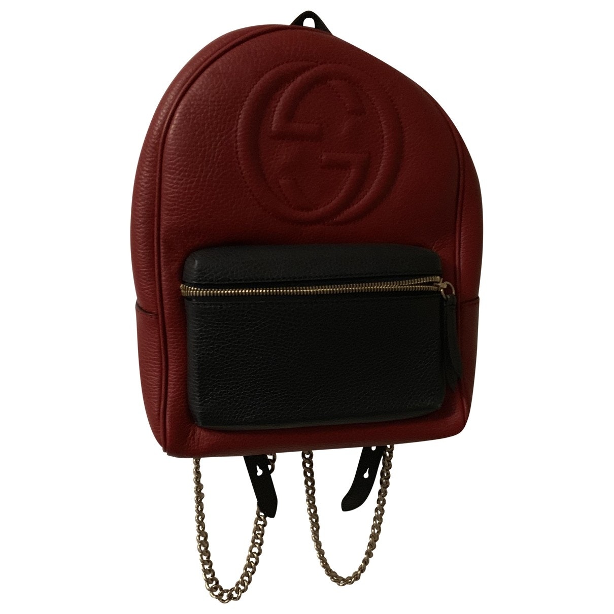 Gucci soho red leather backpacks