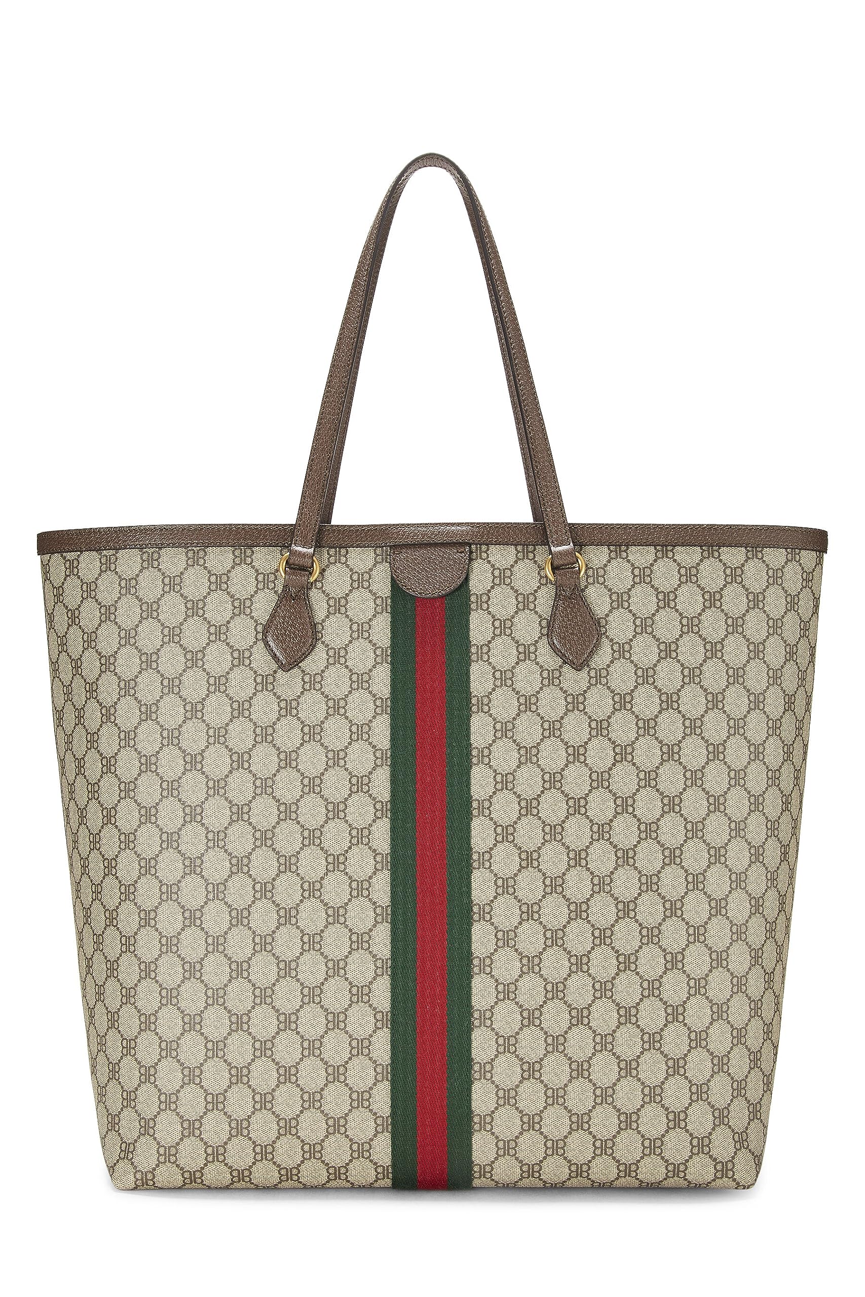 Gucci Leather Canvas Tote