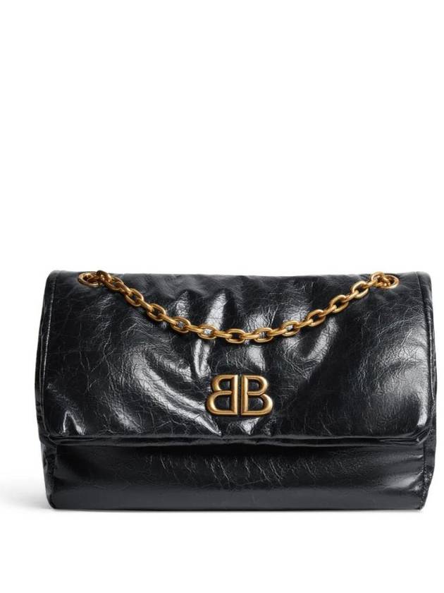 Luxury Balenciaga Trending 2026 Monaco Chain Strap Shoulder Bag Black