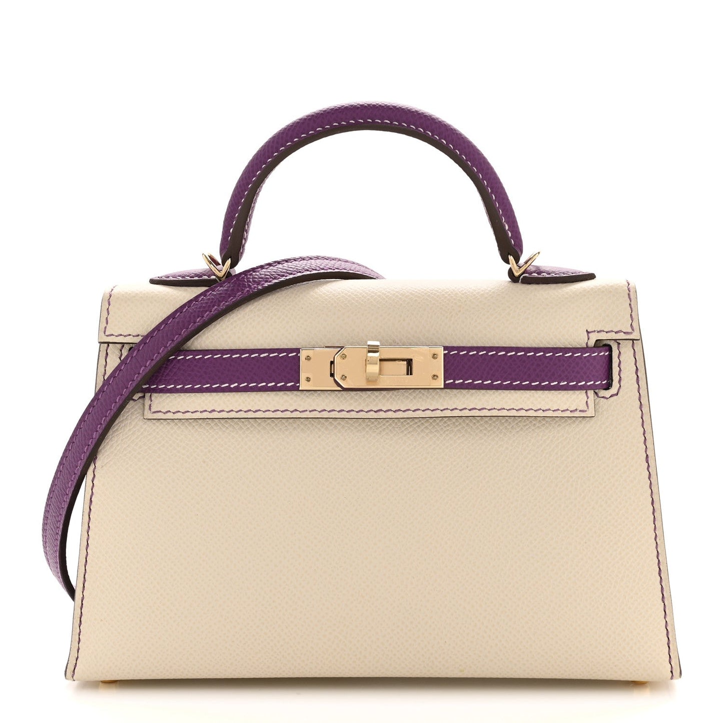 Hermes Epsom Mini Horseshoe Kelly Sellier 20 Craie Anemone