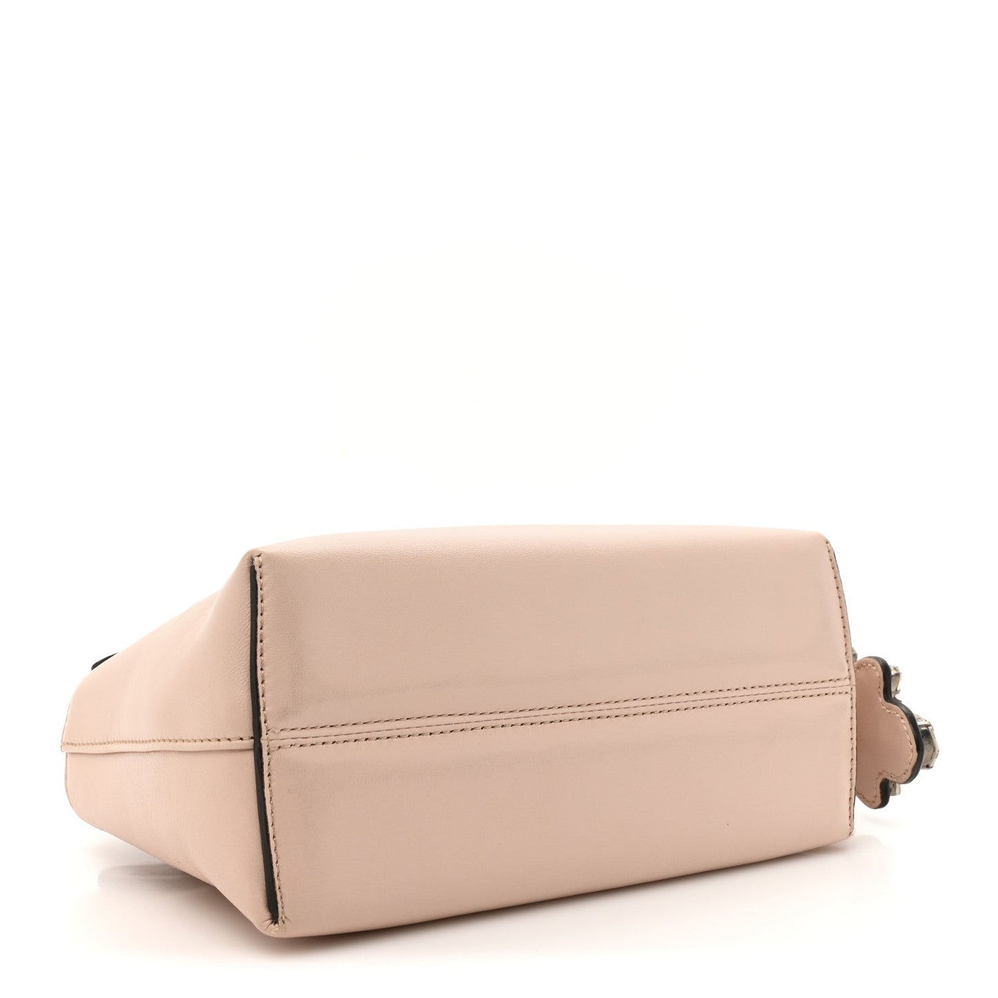 Fendi Shiny Nappa Crystal Croc Tail Mini By The Way Boston Bag Soap Smoky Quartz