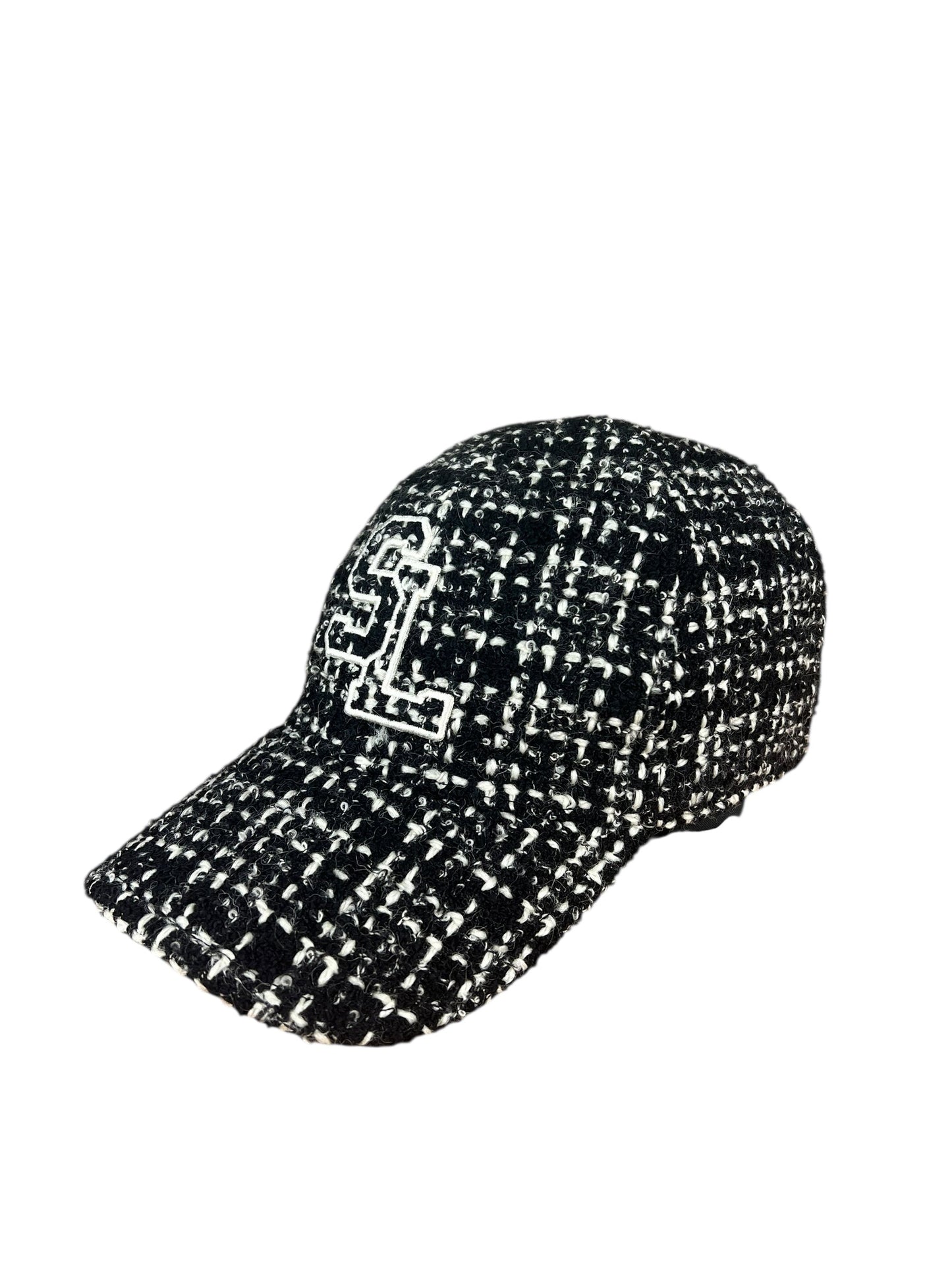 Saint Laurent SL Tweed Embroidered Baseball Cap