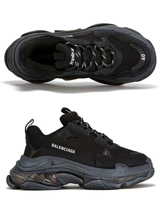 Luxury Balenciaga Trending 2026 Triple S Sneakers Clear Sole Black