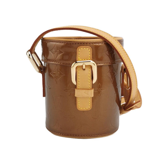 Louis Vuitton Astor Patent Leather Burnt Orange Brown Bucket Crossbody Bag