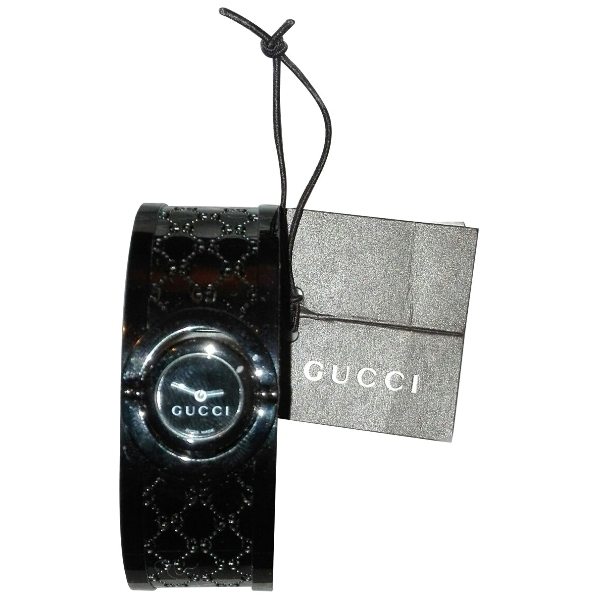 Gucci twirl black steel watch