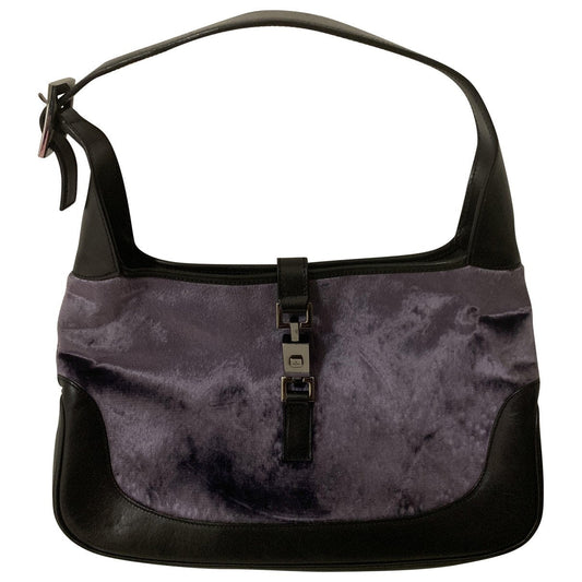 Gucci jackie    purple velvet handbag