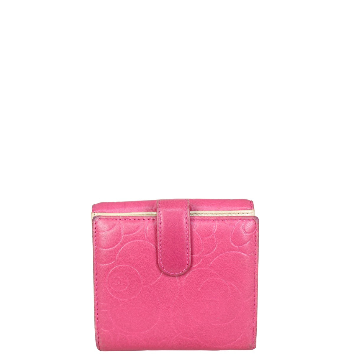 Chanel Camellia Embossed Compact Wallet