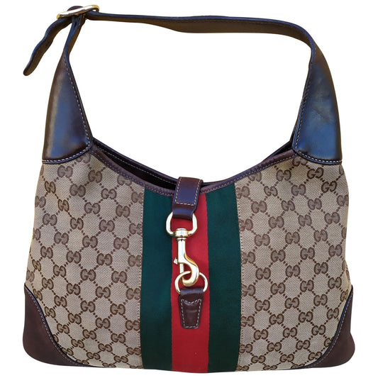 Gucci jackie    brown cloth handbag