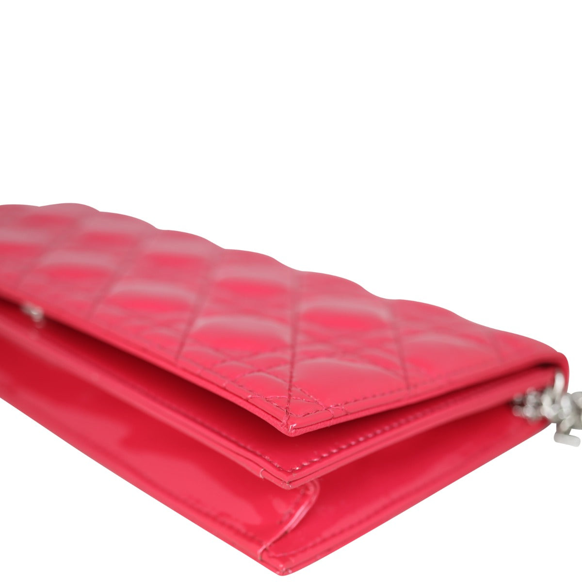 Dior Lady Dior Patent Cannage Chain Clutch