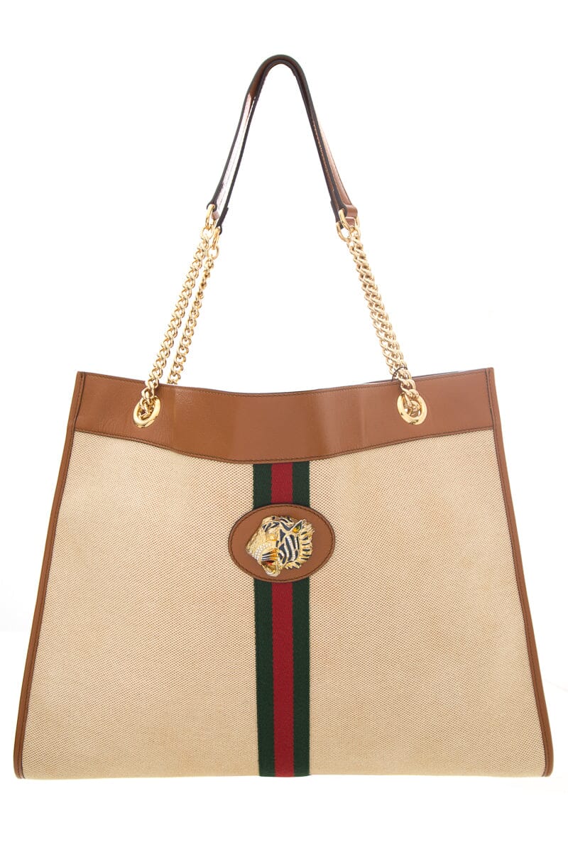 Gucci Tan Canvas Tote