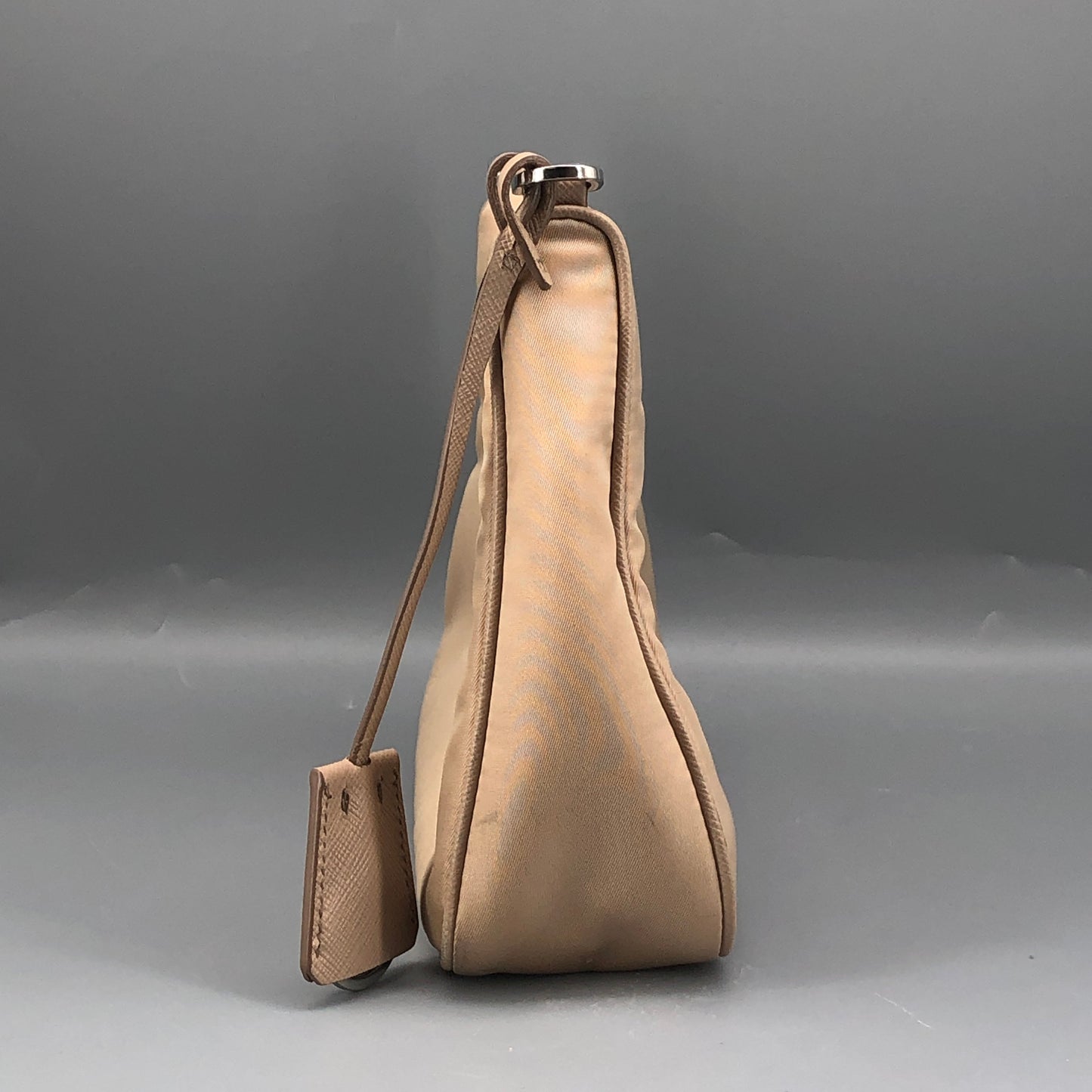 Prada Re-Nylon Classic Hobo Shoulder Bag Beige