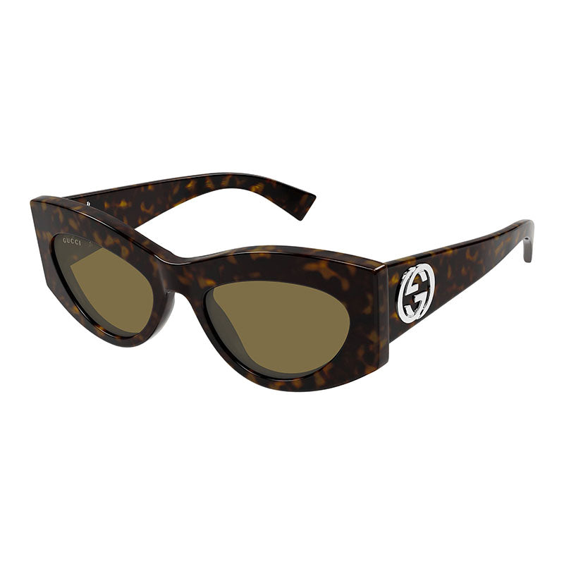 Gucci Sunglasses Cat Eye Full Rim, Black Frame and Grey Lens GG1843S001