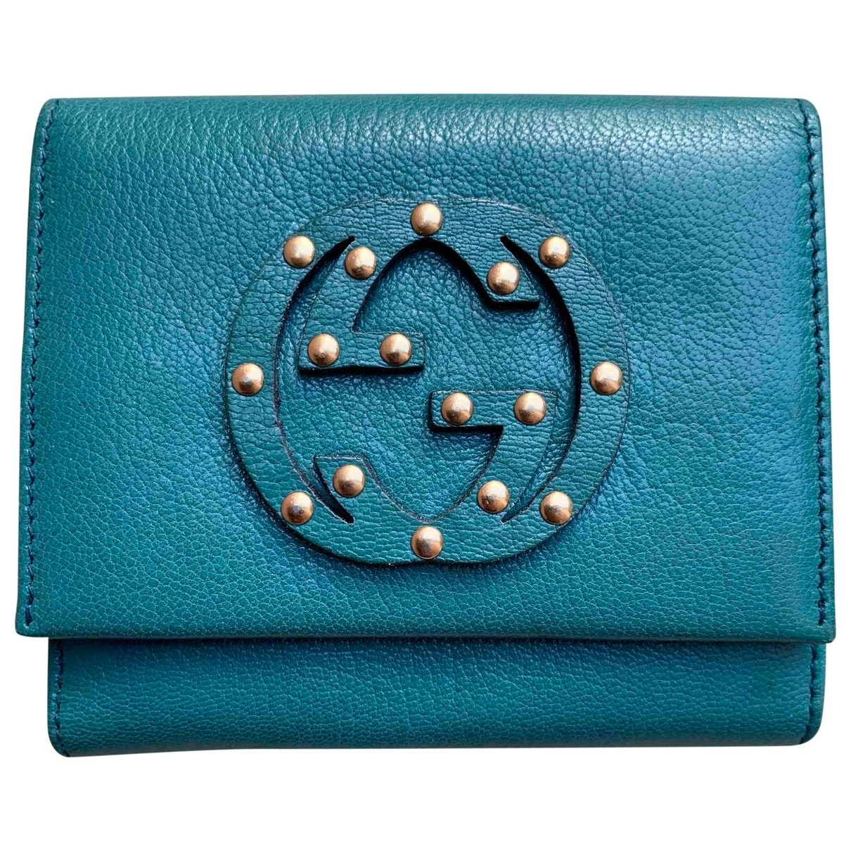 Gucci green leather case